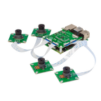 Arducam 1MP*4 Quadrascopic Camera connected with Arducam HAT and Raspberry Pi