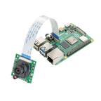 8MP IMX219 camera module with Motorised IR cut filter connected to a raspberry pi computer