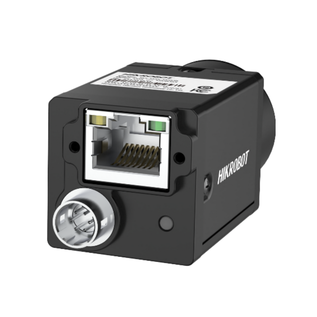 HIKROBOT CU Series, MV-CU016-10GM GigE Monochrome Camera viewing the ports