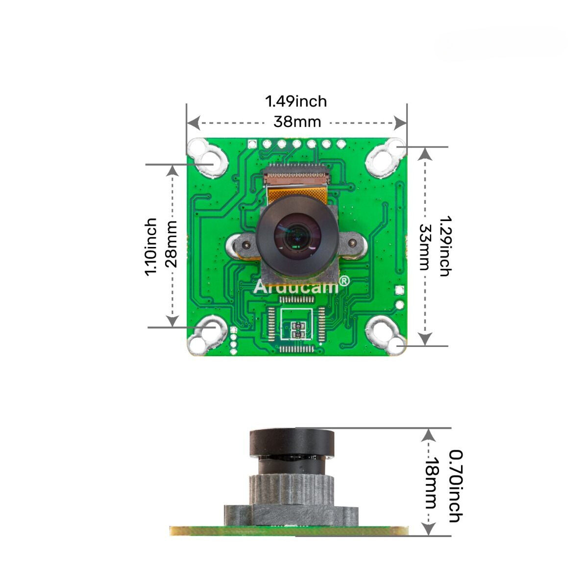 1MP*4 Quadrascopic Camera Bundle for Raspberry Pi & Jetson Nano