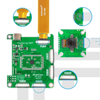 Arducam 1MP*4 Quadrascopic Camera displayed with cables and interfaces