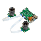 12.3MP*2 Synchronised Stereo Camera Bundle Kit installed on Raspberry Pi